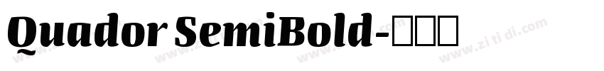 Quador SemiBold字体转换